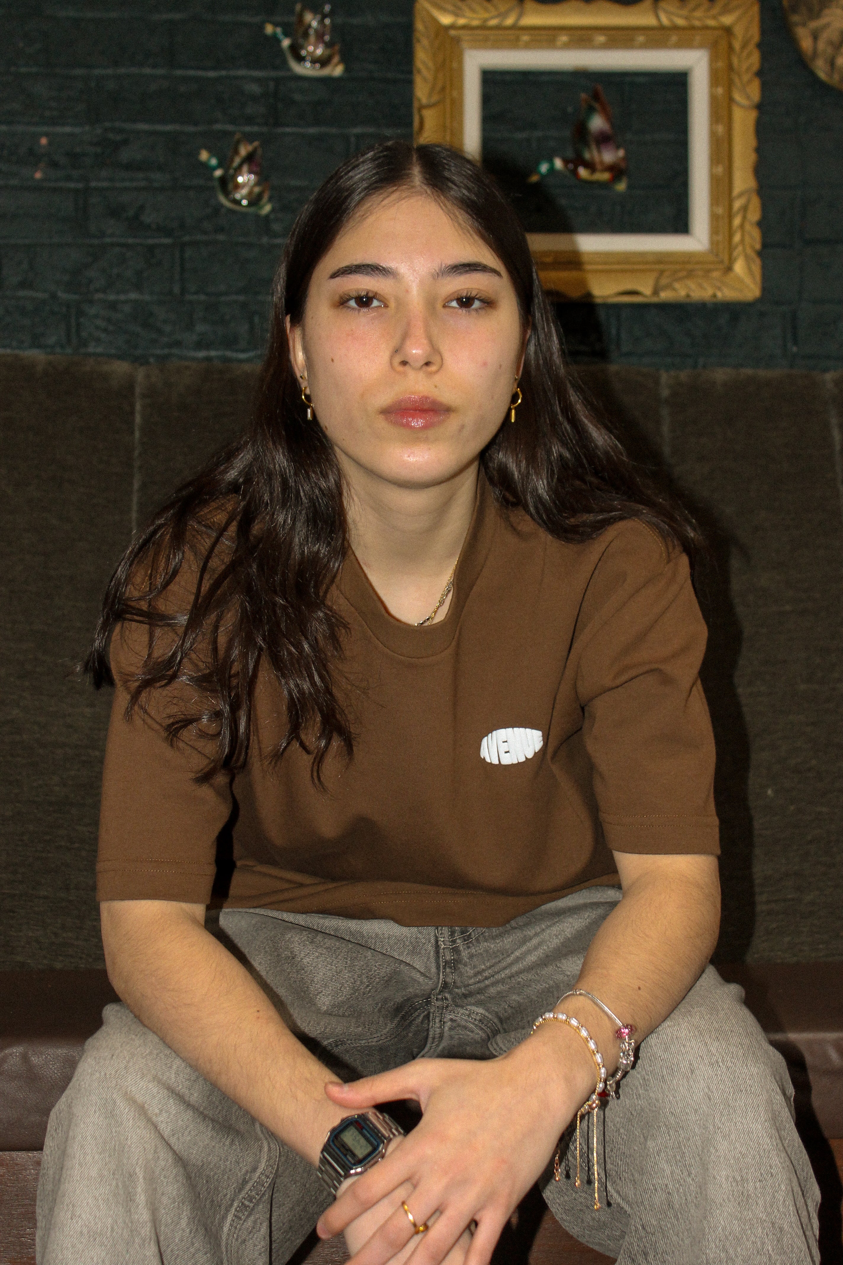 T-shirt Puff Brown