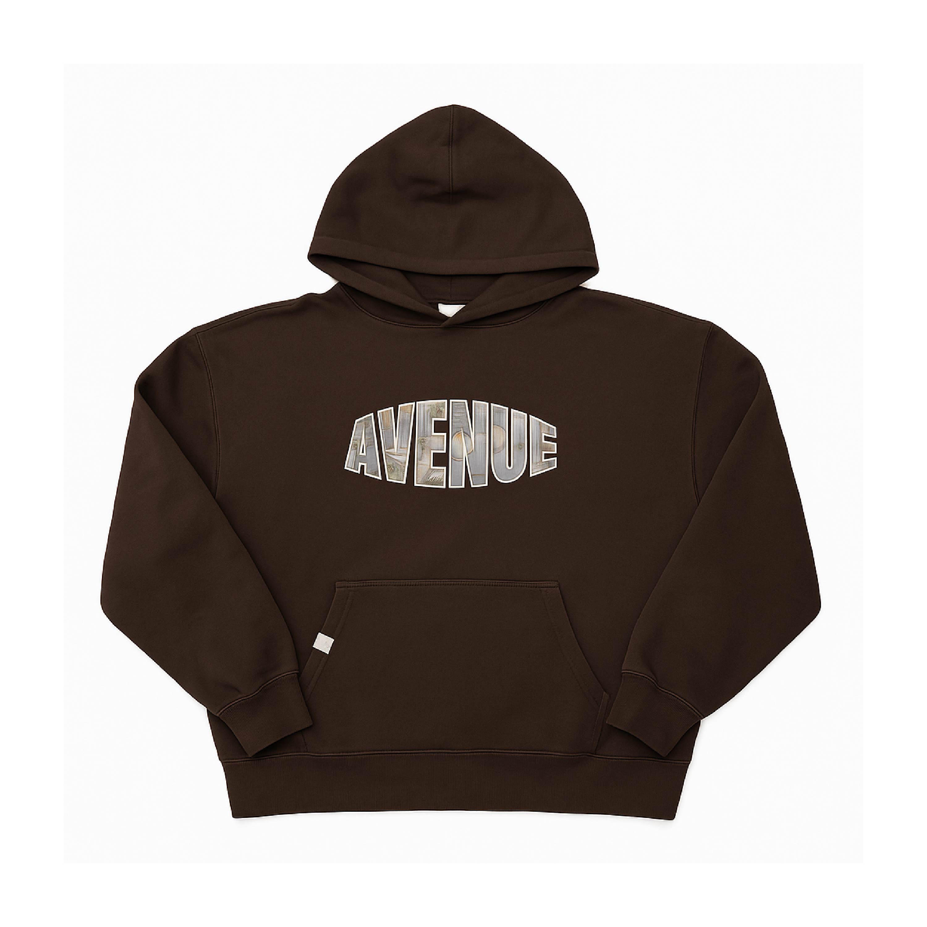Hoodie Brown Appliqué